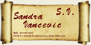 Sandra Vančević vizit kartica